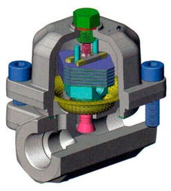 схема биметаллического конденсатоотводчика в разрезе (картинка)