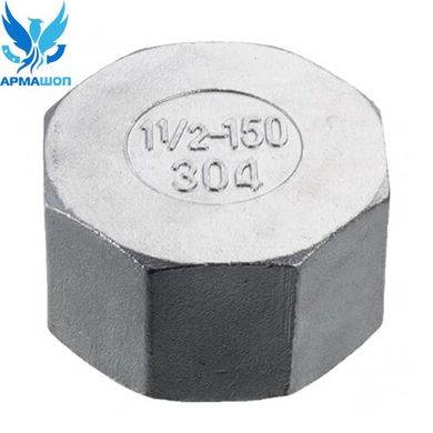 Заглушка з внутрішньою різьбою нержавіюча сталь AISI 304 DN 15 (1/2")