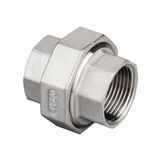 Американка прямая нержавеющая AISI 304 с В-В резьбой DN 25 (1") и прокладкой PTFE