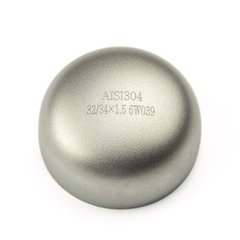 Заглушка нержавіюча еліптична DIN AISI 304 Ду 32 (34x1,5)