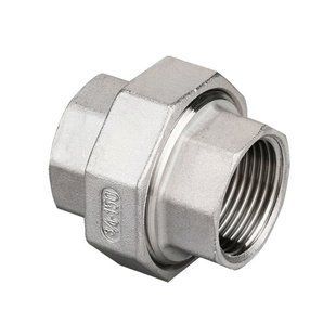 Американка пряма нержавіюча AISI 304 з В-В наріззю DN 25 (1") і прокладкою PTFE