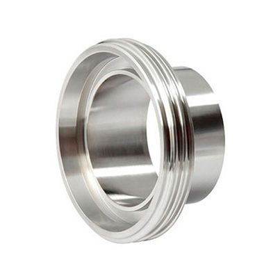 Threaded stainless steel fitting for dairy coupling DIN AISI 304 DN 40