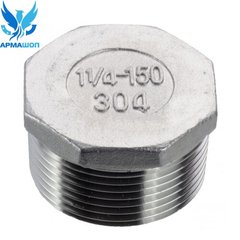 Заглушка з зовнішньою різьбою нержавіюча сталь AISI 304 DN 50 (2")