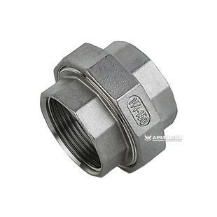 Американка прямая нержавеющая AISI 304 с В-В резьбой DN 32 (1 1/4") и прокладкой PTFE