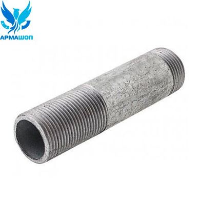 Steel threaded pipe nipple zinc plated without set DN 25 (1")