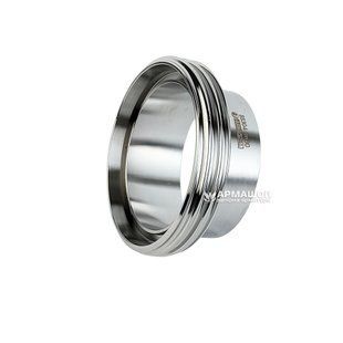 Threaded stainless steel fitting for dairy coupling DIN AISI 304 DN 80