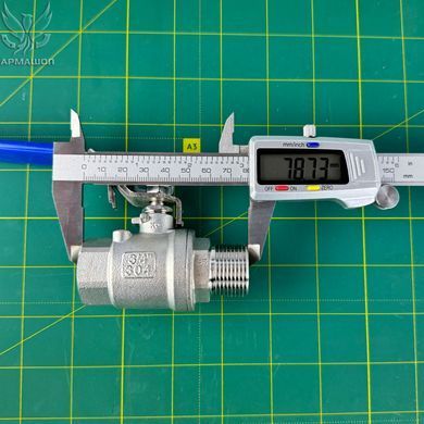 Stainless steel two-part ball valve male-female threaded Armaval DN 20 (3/4")