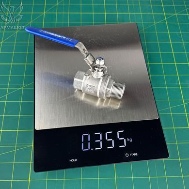 Stainless steel two-part ball valve male-female threaded Armaval DN 20 (3/4")
