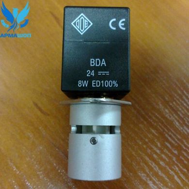 Перетискний електромагнітний клапан ODE 21Z25B1S65 нормально закритий під трубку Ø6x3,5 мм