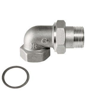 Nickel plated union angular with internal-external thread Comisa DN 25 (1")