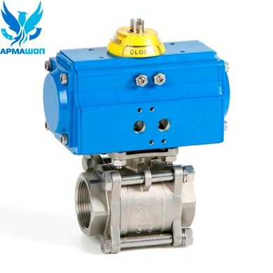 Ball valve coupling stainless Genebre 2025 DN 40 with GNP 44 drive