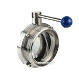 Затвор дисковый нержавеющий резьба/сварка DIN AISI 304 DN 100