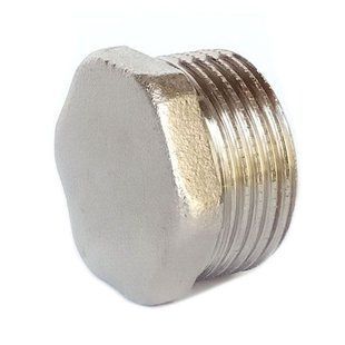 Nickel plated cap with male thread Comisa DN 32 (1 1/4")