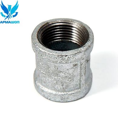 Zinc-coated cast iron socket DN 15