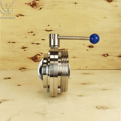 Shutter disc stainless steel thread/welding DIN AISI 304 DN 100