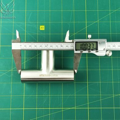 Трійник нержавіючий приварний полірований DIN AISI 304 DN 25 (28x1,5)