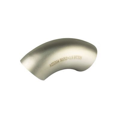 Отвод нержавеющий приварной DIN AISI 304 DN 50 (52x1,5)