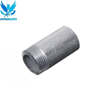 Steel welding nipple zinc plated with short external thread DN 32 (1 1/4")