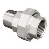 Американка прямая нержавеющая AISI 304 с В-Н резьбой DN 50 (2") и прокладкой PTFE