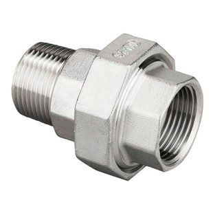 Американка пряма нержавіюча AISI 304 з В-З наріззю DN 65 (2 1/2") і прокладкою PTFE