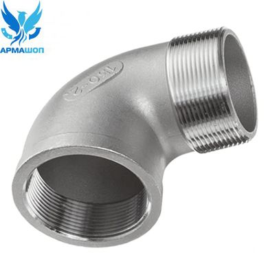 Elbow 90 degrees stainless steel AISI 304 external thread DN 65 (2 1/2")