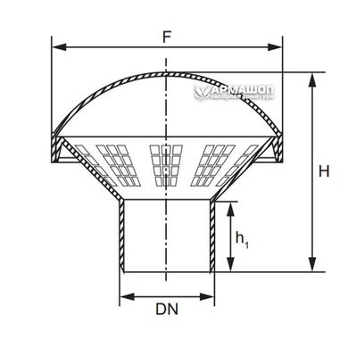 Грибок вентиляційний для внутрішньої каналізації Magnaplast HTplus 50 мм