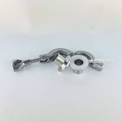 Кламповое соединение в сборе DIN AISI 304 DN 15 (18x1,5)