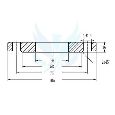 Flange flat stainless GOST 12820-80 DN 20 (25) PN 16