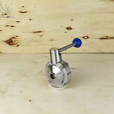 Rotary disk stainless steel valve welding/welding DIN AISI 304 DN 15