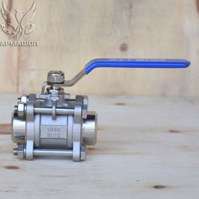 Ball valve stainless three-part welded AISI 304 DN 25