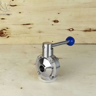 Rotary disk stainless steel valve welding/welding DIN AISI 304 DN 20