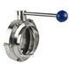 Rotary disk stainless steel valve welding/welding DIN AISI 304 DN 125 photo 1