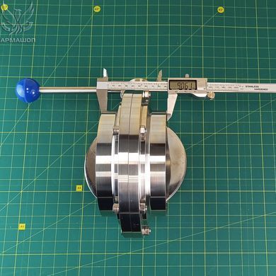 Rotary disk stainless steel valve welding/welding DIN AISI 304 DN 150