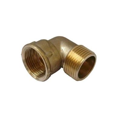 Reduced pipe elbow brass with thread M-F DN 20x15 (3/4"x1/2")