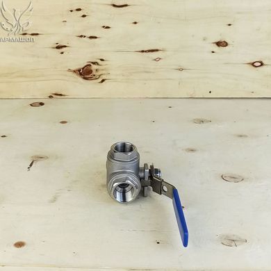 Ball valve three-way L-shaped stainless Armaval DN 20 (3/4")