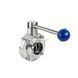 Rotary disk stainless steel valve welding/welding DIN AISI 304 DN 40 photo 1