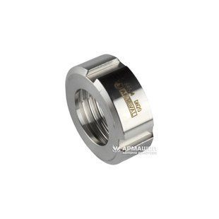 Stainless slotted nut for dairy coupling DIN AISI 304 DN 20