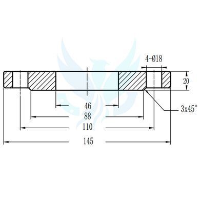 Фланец плоский нержавеющий ГОСТ 12820-80 Ду 40 (45) Ру 16