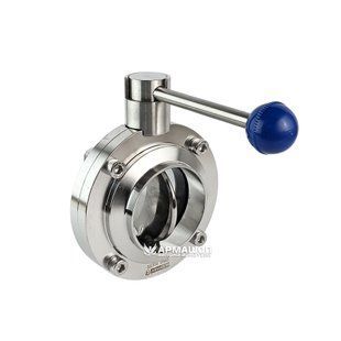 Rotary disk stainless steel valve welding/welding DIN AISI 304 DN 65