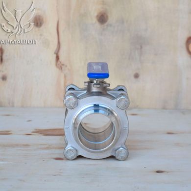 Ball valve stainless three-part welded AISI 304 Armaval DN 65