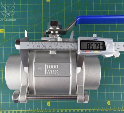 Кран шаровый нержавеющий трехсоставной приварной AISI 304 Armaval DN 65