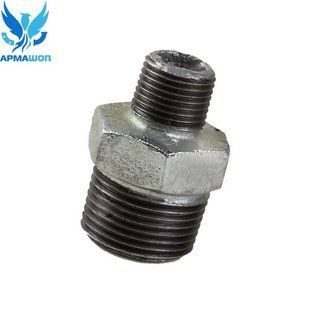 Ниппель переходной чугунный оцинкованный DN 40x25 (1 1/2"x1")