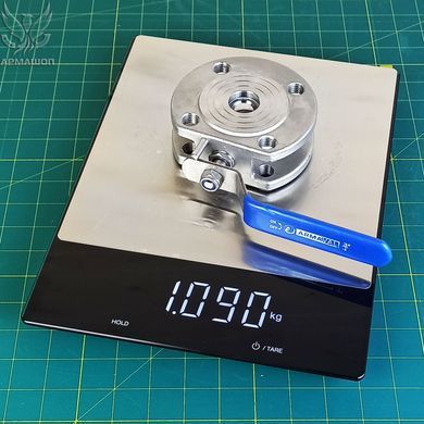 Кран кульовий нержавіючий міжфланцевий AISI 304 Armaval DN 20