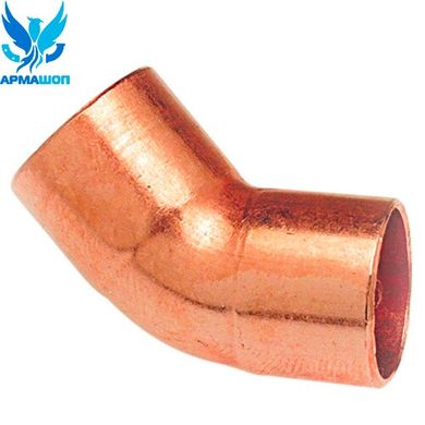 Copper elbow 45° (two couplings) DN 10