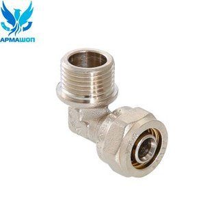 Кутник з'єднуючий латунний обтискний Valtec Vtm 353 DN 26x1"