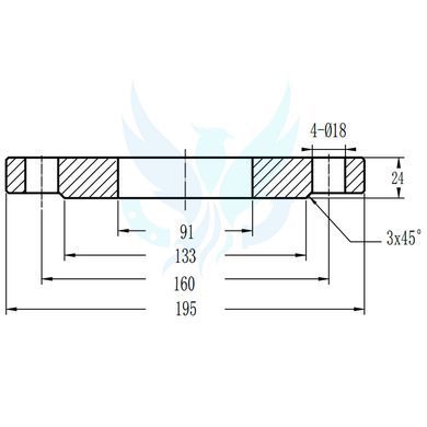 Flange flat stainless GOST 12820-80 DN 80 (89) PN 16