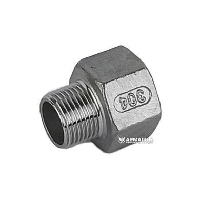 Перехідник різьбовий нержавіючий AISI 304 DN 20врx15зр (3/4"x1/2")
