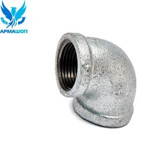 Zinc-plated cast iron elbow DN 15