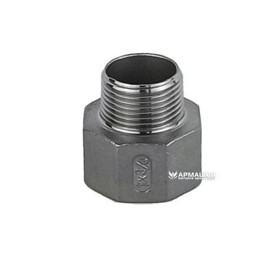 Перехідник різьбовий нержавіючий AISI 304 DN 25врx20зр (1"x3/4")