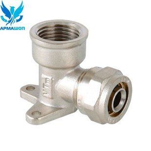 Кутник з'єднуючий латунний обтискний Valtec Vtm 354 DN 20x1/2"